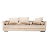 Sofa KOPENHAGA beige velour, Scandinavian design