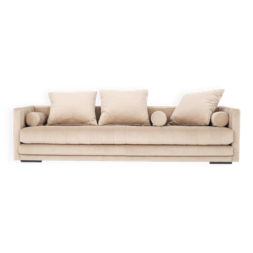 Sofa KOPENHAGA beige velour, Scandinavian design
