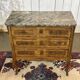 Transitional jump commode in walnut with marble top - 1950s