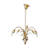 Lustre en laiton ananas, années 1970