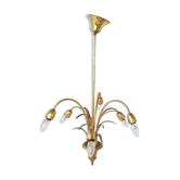 Brass pineapple chandelier, 1970s