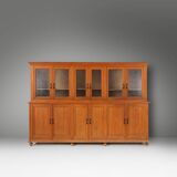 12-Door Monastery or Display Cabinet in Pine, Belgium ca. 1890