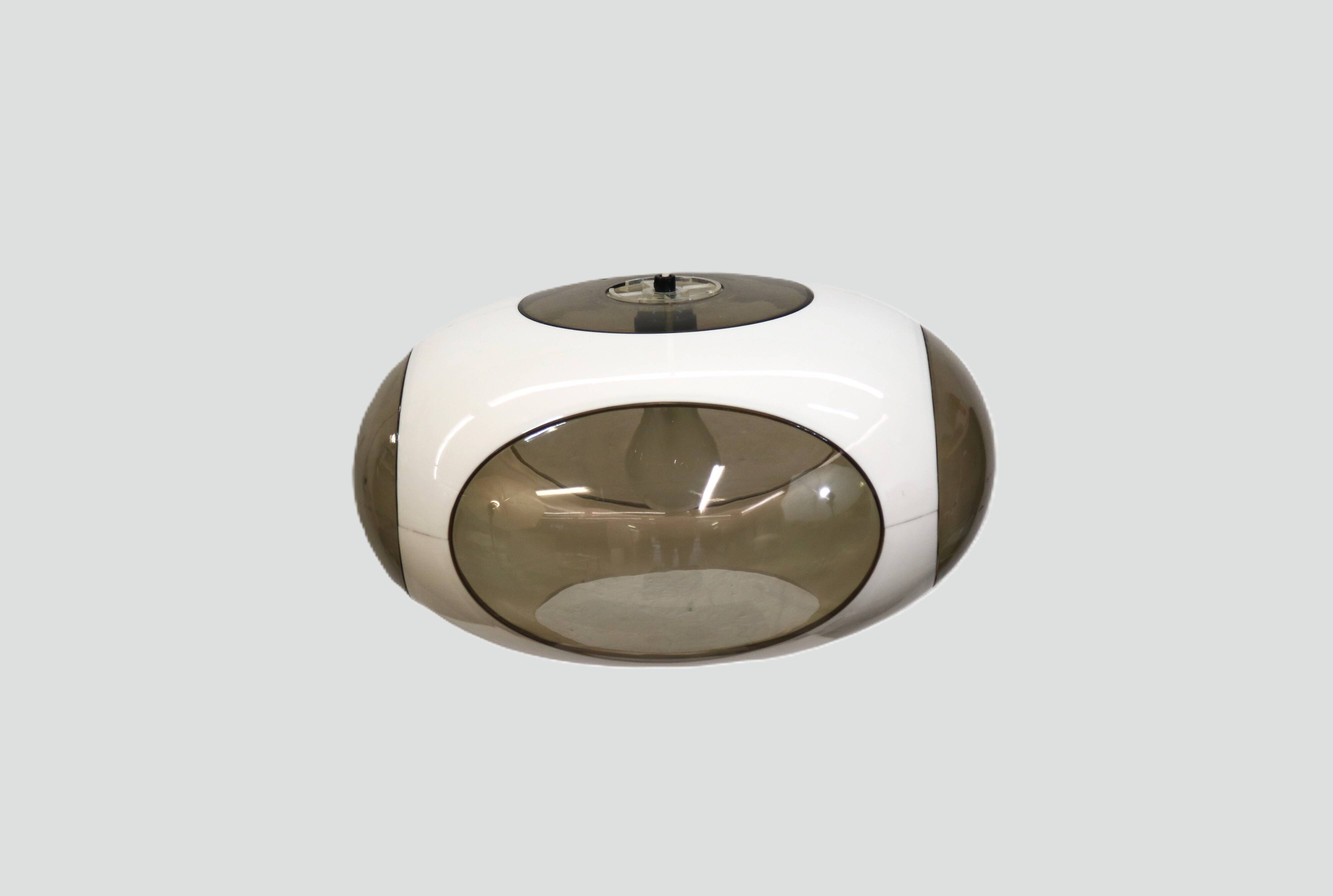 Space age bug eye UFO ceiling lamp *** Massive *** white model *** Belgium