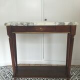 Console tray white marble