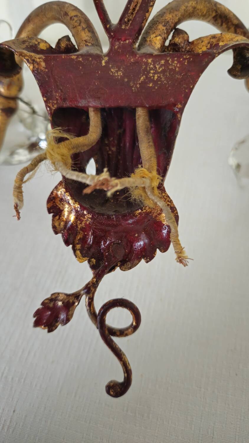 Wall sconce with pendants in Louis XV style