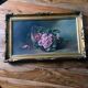 Antique painting - still life with roses - oil painting - 1940s
