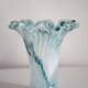 Vintage Mid-Century Murano Glass Vase in Aqua Blue, Italy, 2000s