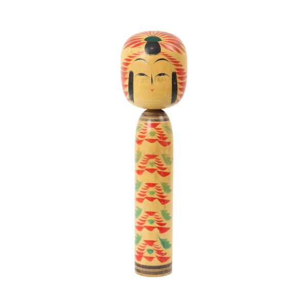Grande poupée Kokeshi taille XL en bois, Japon, époque Showa, 38 cm