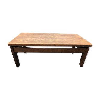 Table basse en bois vintage années 60