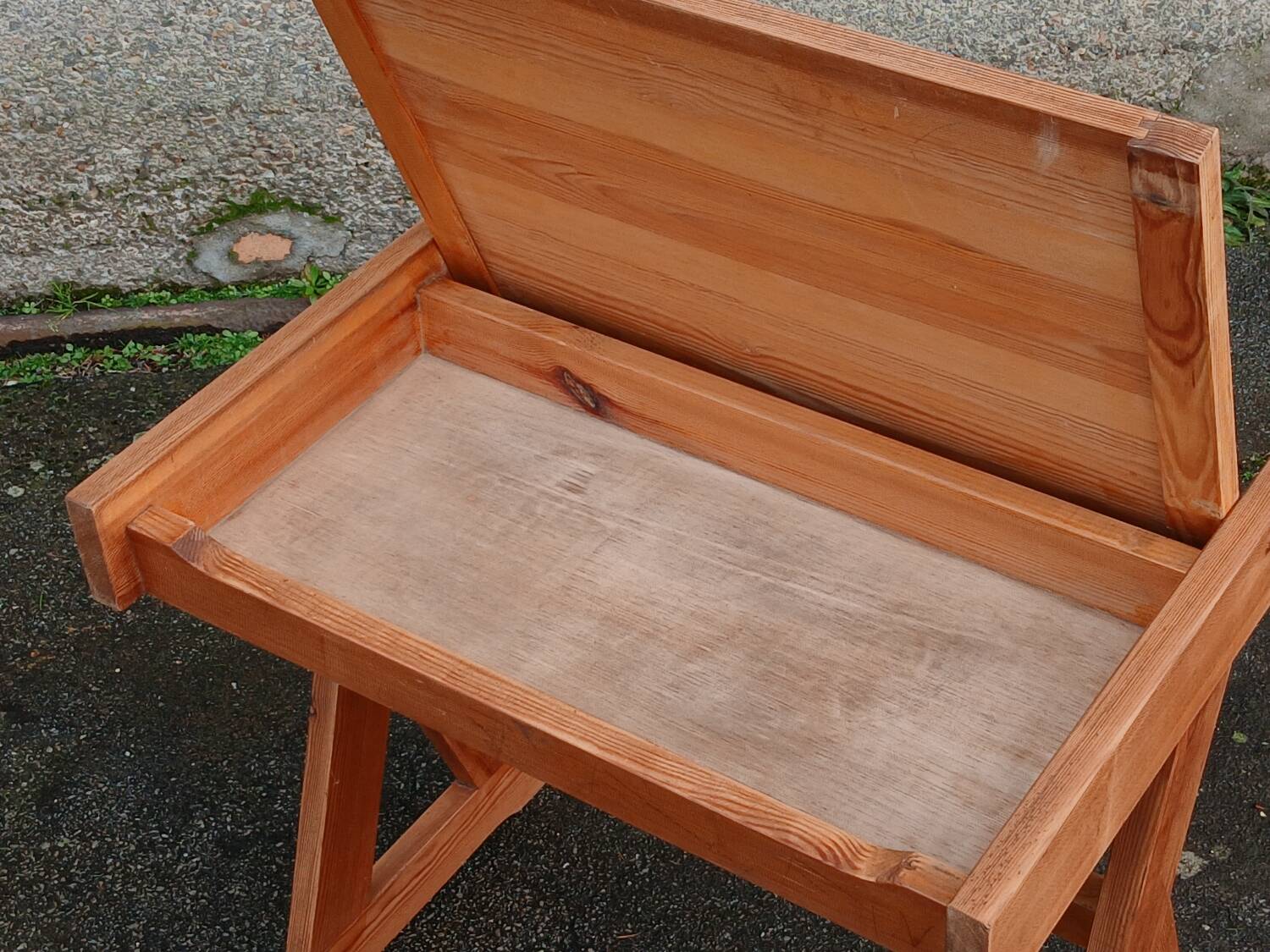 Solid pine desk, 1960s