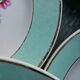 Dessert plates mint edge