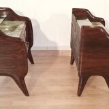 1950s Rosewood Nightstands, Mid Century Designer Nightstand