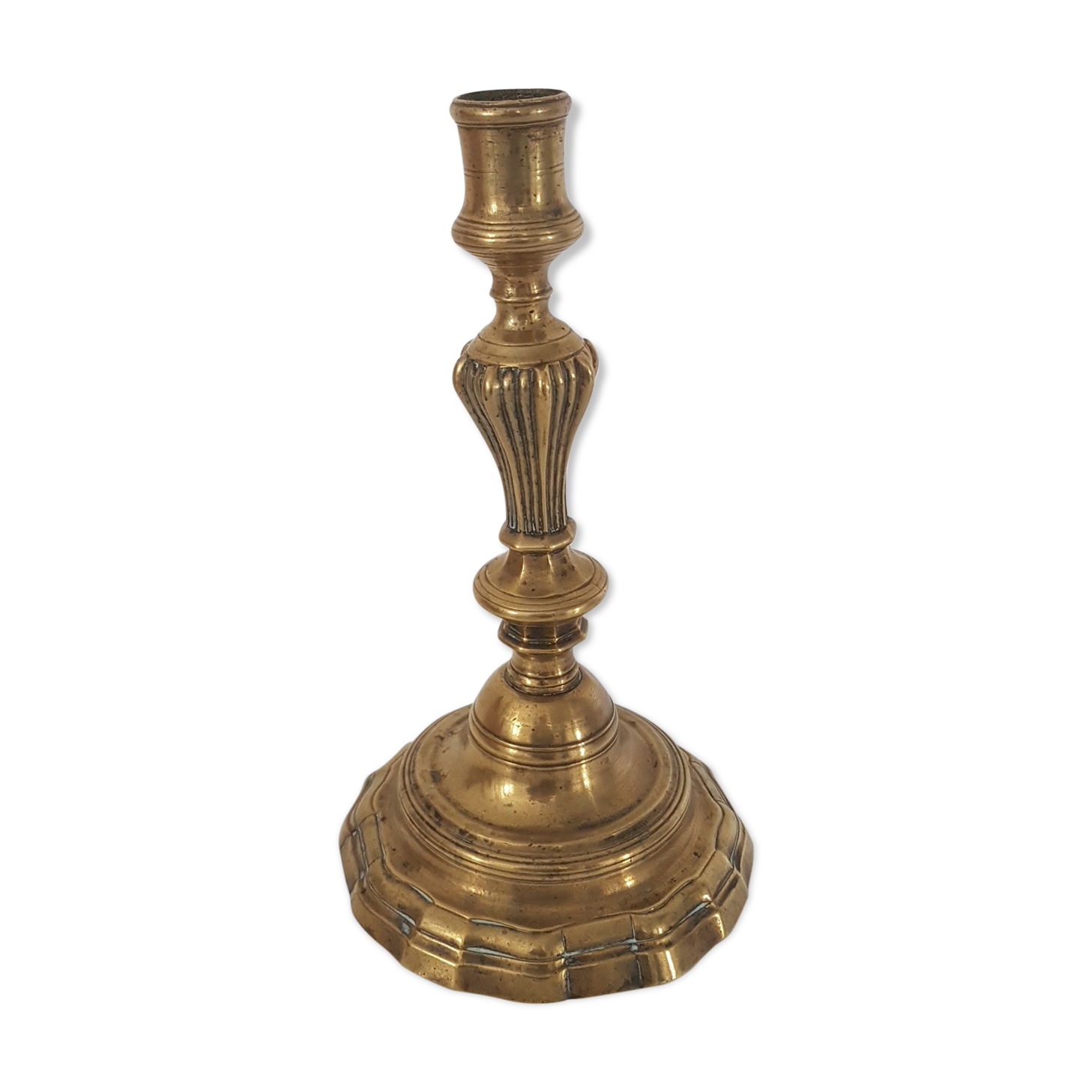Old brass candlestick