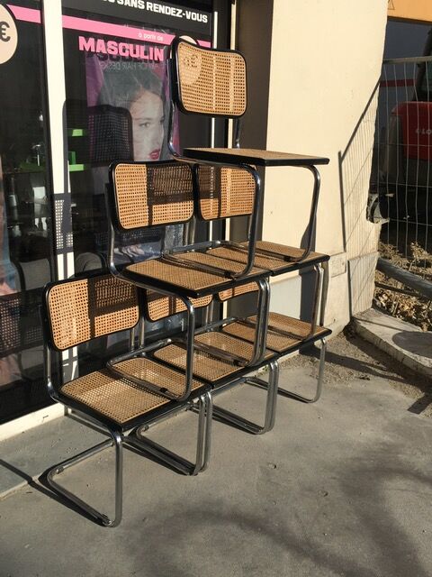 Suite of 6 chairs CESCA B32 by Marcel Breuer