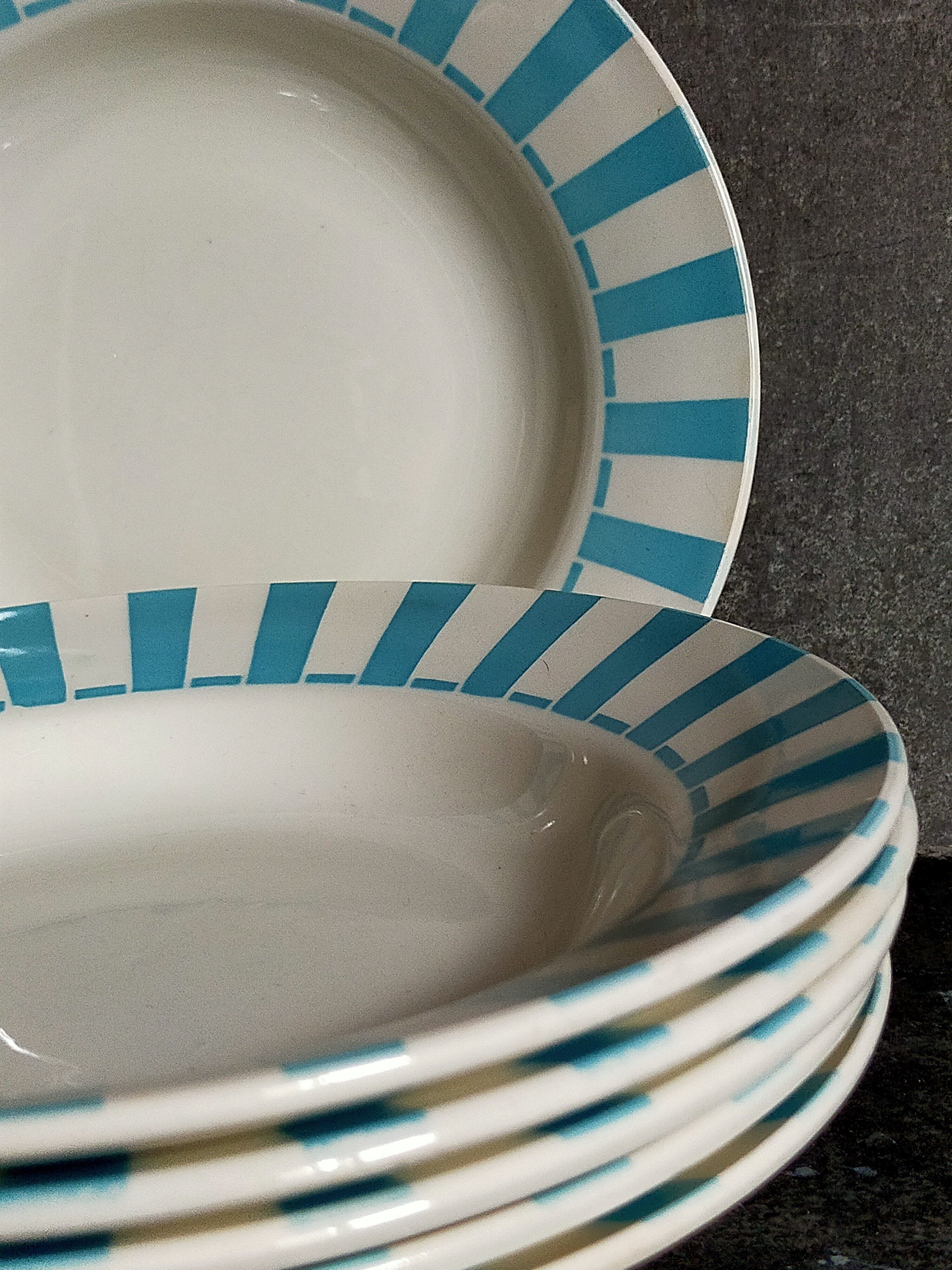 Six vintage Digoin-Sarreguemines plates