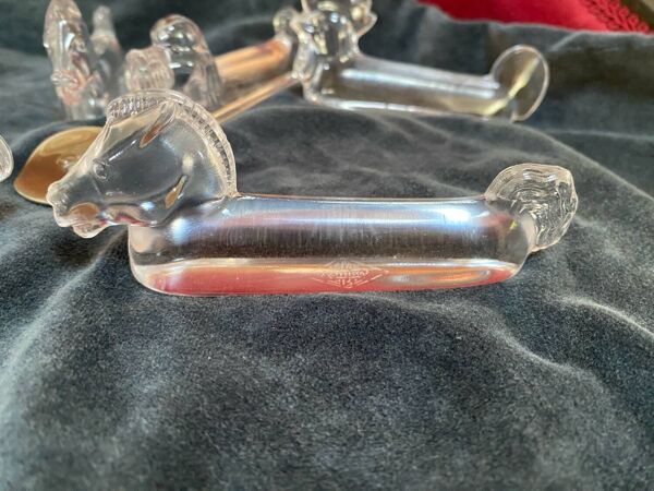 Lot de 6 porte-couteaux en cristal Cristallerie Vannes