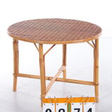 Vintage round coffee table Bohemian style
