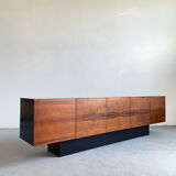 Mid century modern sideboard credenza brazilian rosewood veneer