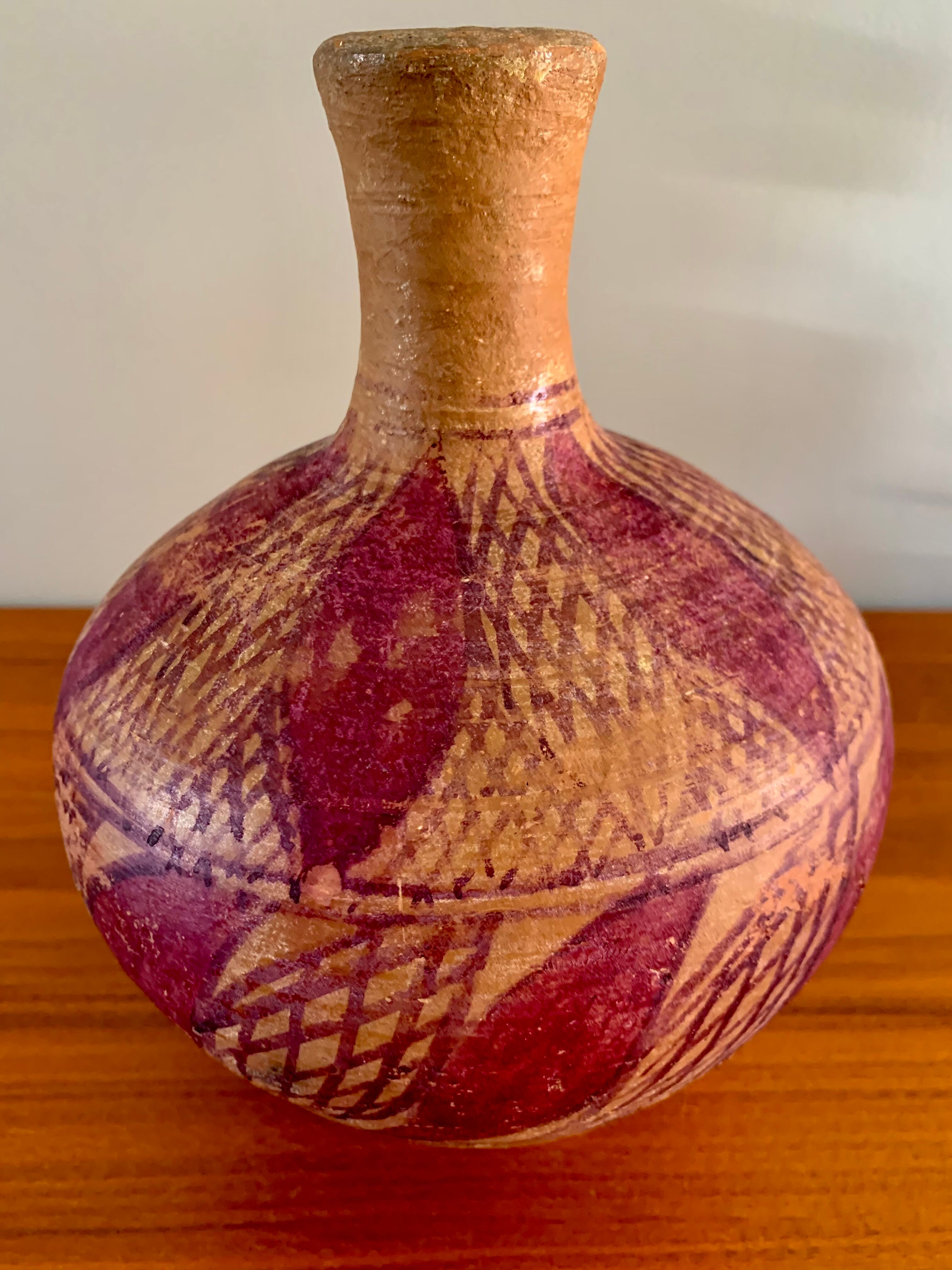 Berber vases in hand-painted terracotta period around 1920 / orientalist / ceramics