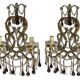 Large Crystal Beaded Murano Glass Sconces Set of 2,