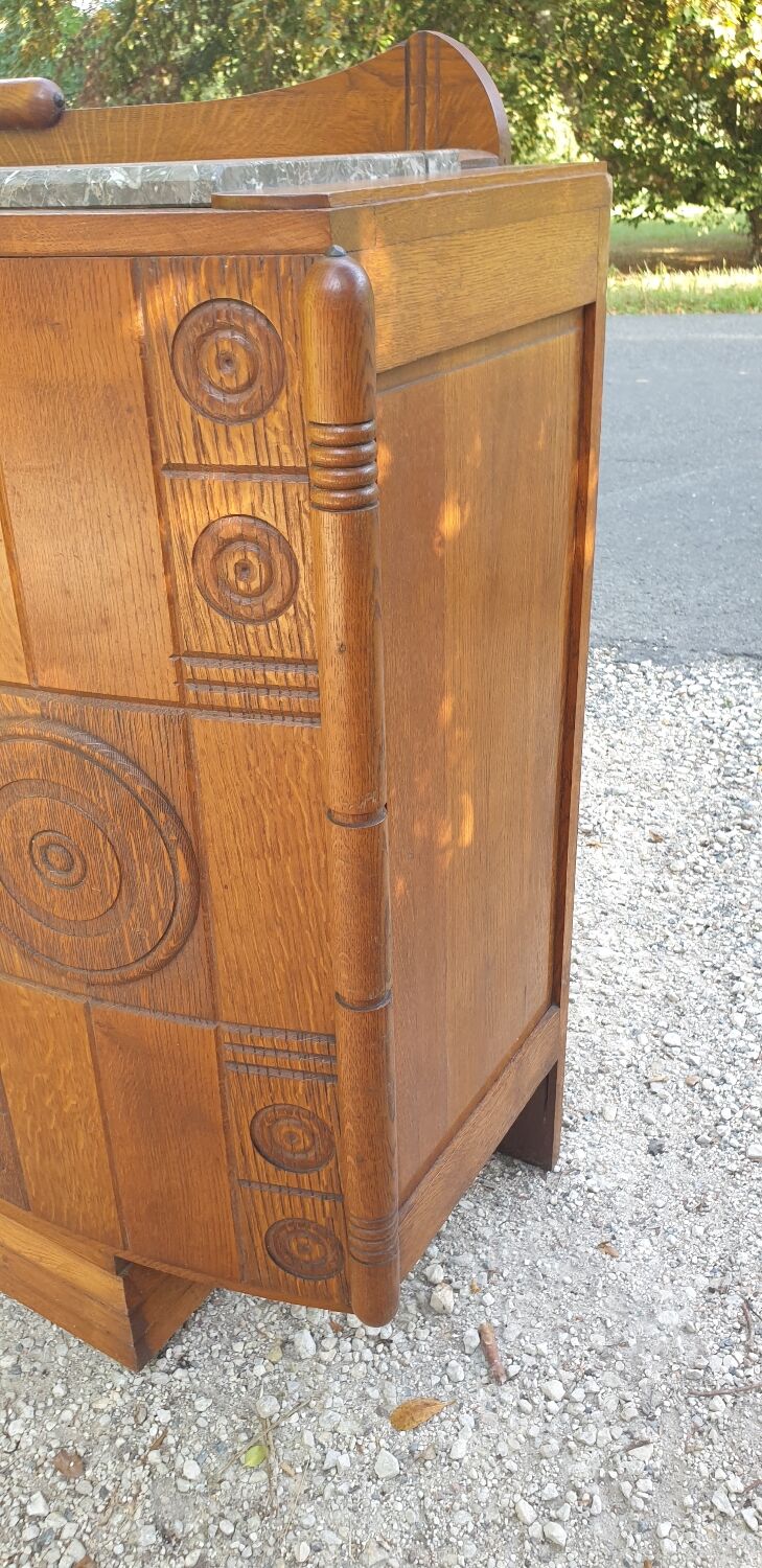 Oak art deco sideboard