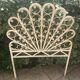 Peacock rattan headboard