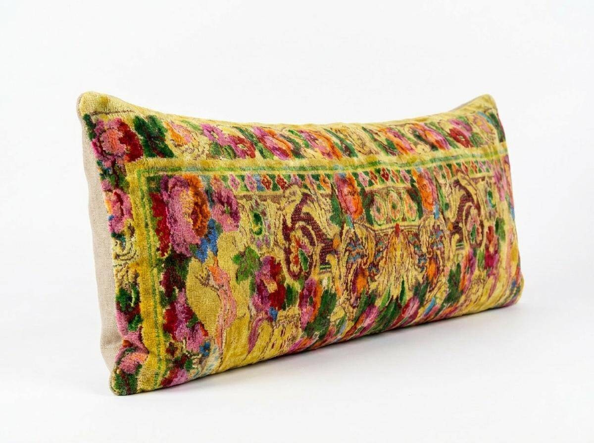 Vintage velvet cushion cover 41x122 cm