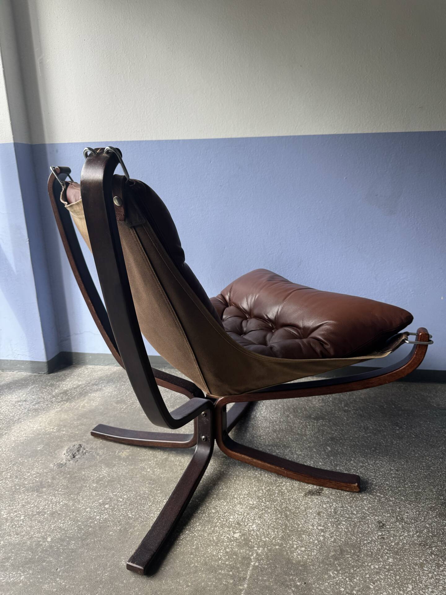 Vintage Scandinavian Falcon lounge chair by Sigurd Ressel, 1970.