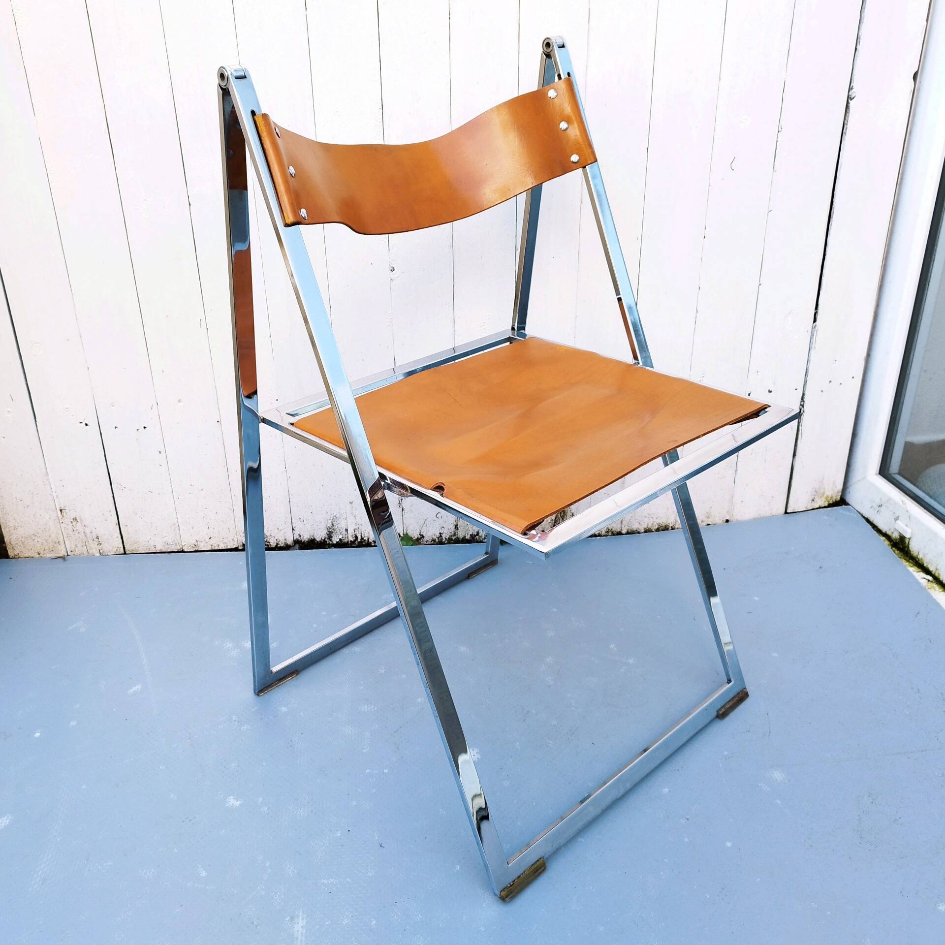 Pair of Elios Fontoni & Geraci folding chairs | Selency