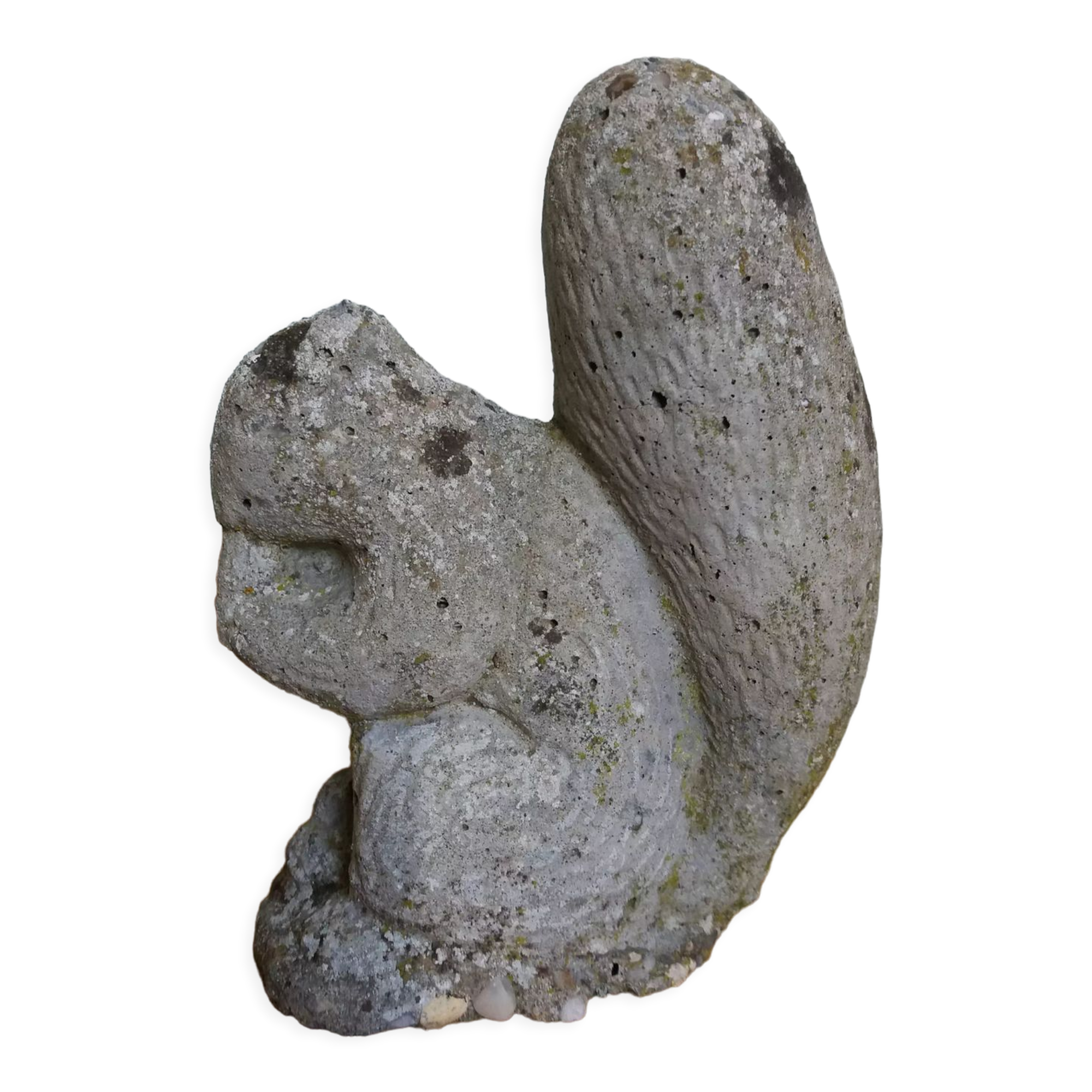 Concrete animal squirrel garden statue