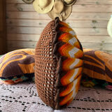 Vintage knitted cushion