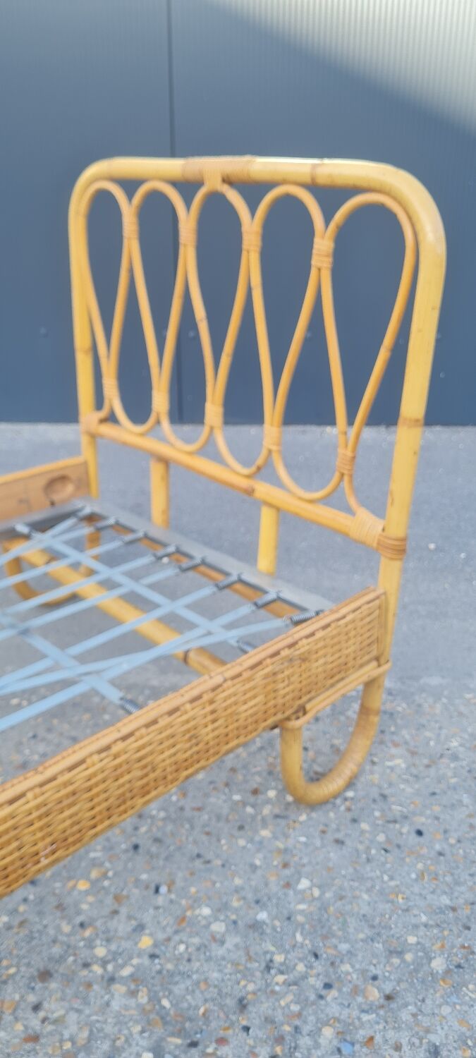 Rattan bed 1960