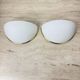 Pair of Limburg Glashütte wall lamp sconce opaline glass with golden detail