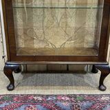 English mahogany display cabinet from the 1950s