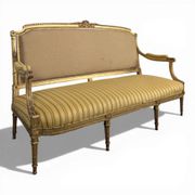 Louis XVI style canapé from the Napoleonic III era in gilded wood.