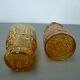 2 destructured pressed molded glasses