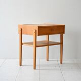 Vintage Scandinavian Oak Bedside Table, 1950s/60s