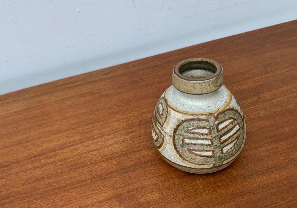 Mid-century Danish ceramic studio vase by Søholm, 1960s.