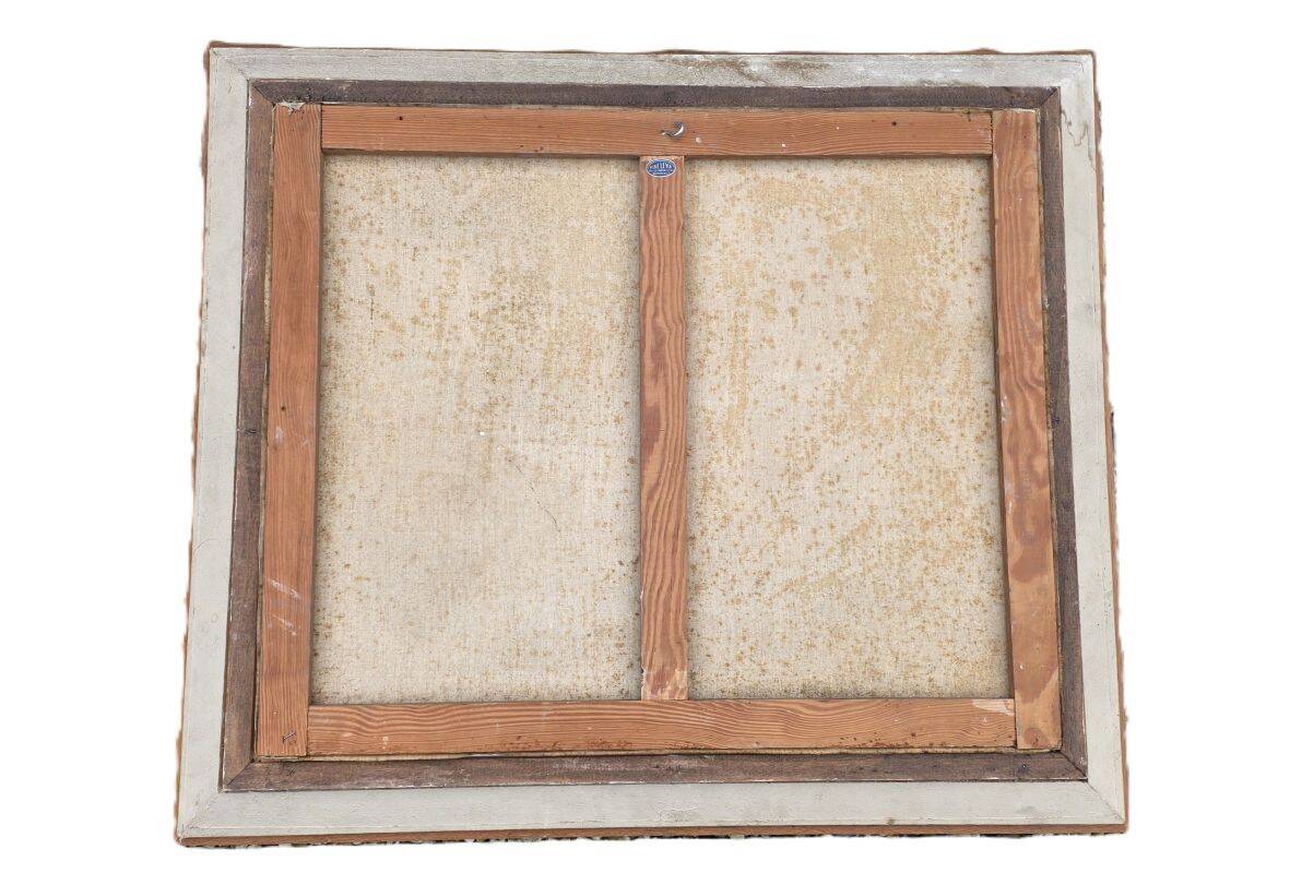 Augizeau Gabriel Large Oil on Canvas Signed Titled Sigournais Vendée