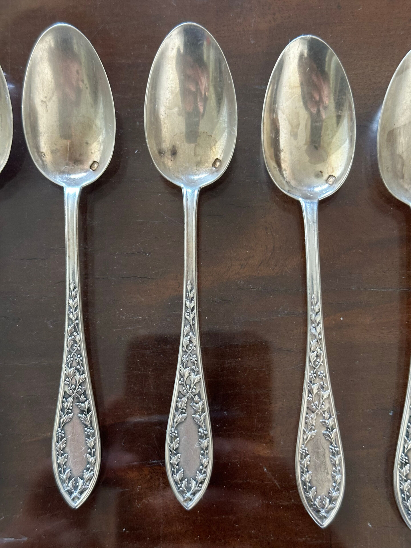 10 silver coffee or tea spoons - around 1900 - 17 g/spoon
