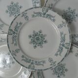 6 assiettes plates compiegne terre de fer