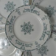 6 assiettes plates compiegne terre de fer