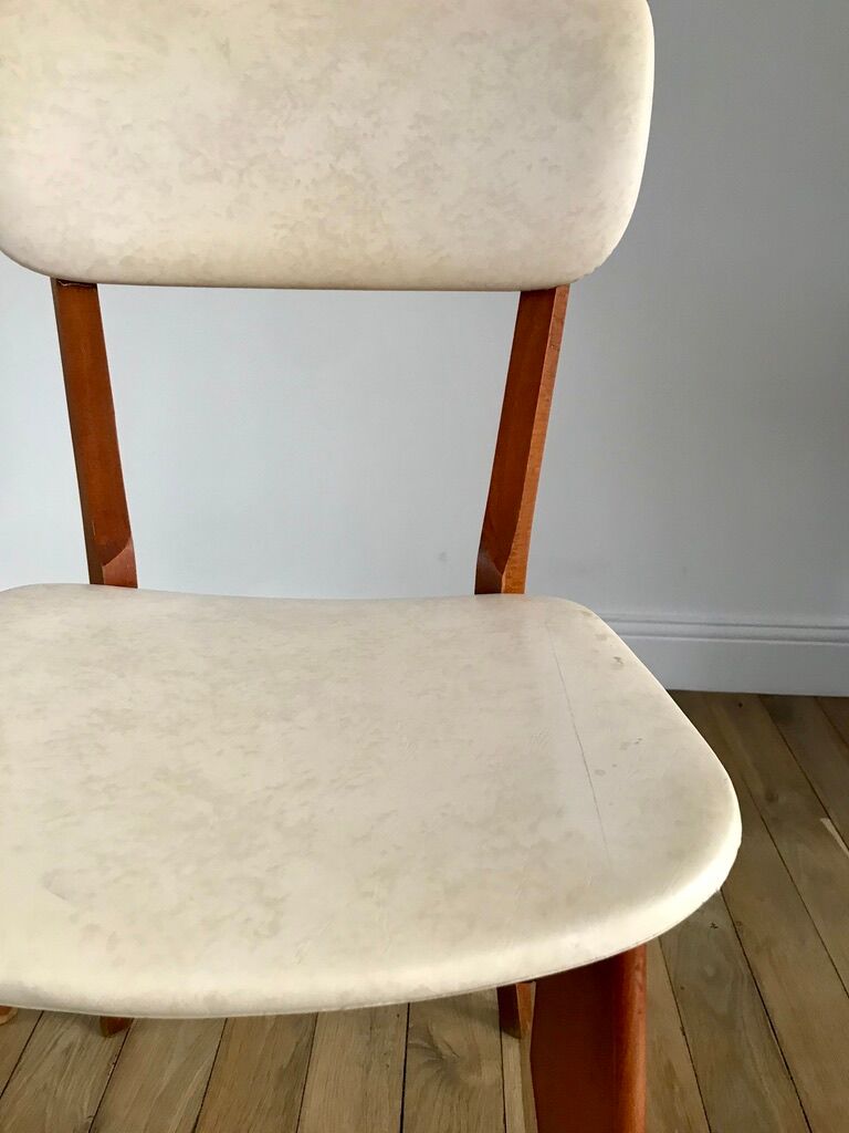 Pair of scandinavian chairs in skaï 50s