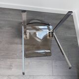70s smoked plexiglass folding chair