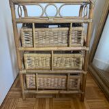 Rattan and bamboo dresser