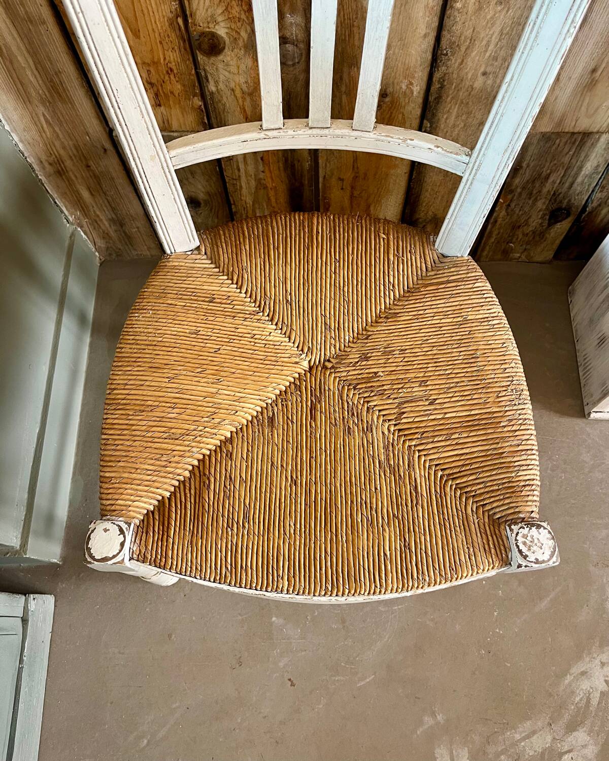 Old straw chair