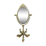 Empire style table mirror in gilded bronze