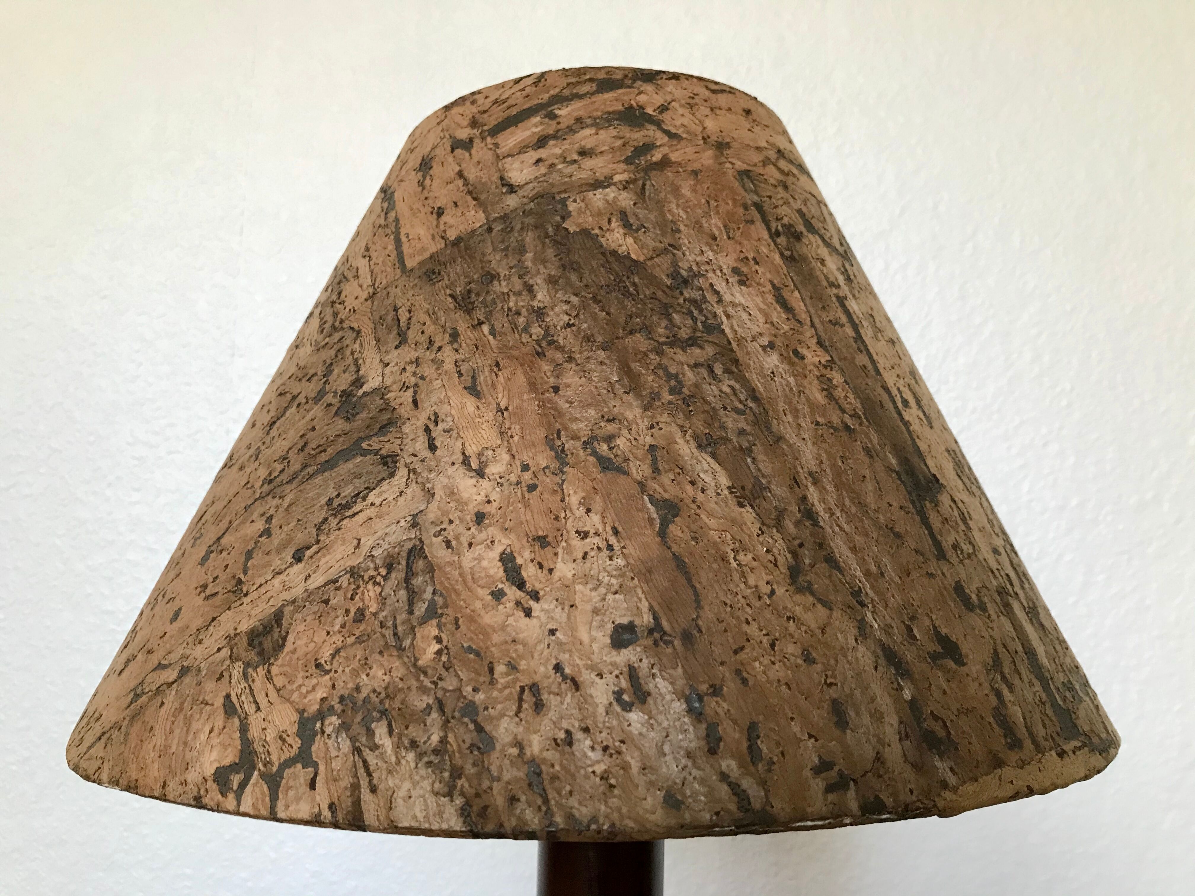 Wood and cork lamp