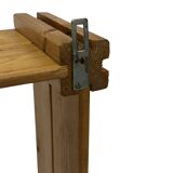 Vintage Wall shelf rack Pinewood wood 70s design