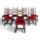 Série de 8 chaises espagnoles